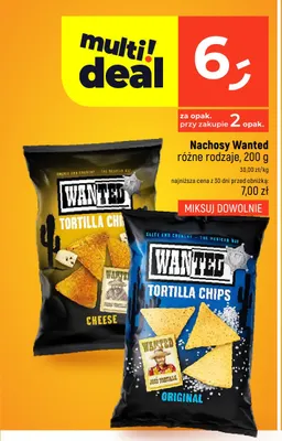 Nachosy Wanted Tortilla Chips Cheese promocja w Dealz