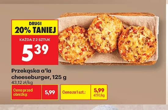 Przekąska a'la cheeseburger promocja w Biedronka