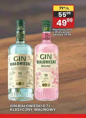 Gin Białowieski malinowy promocja w Wafelek