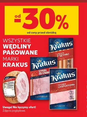 Wędliny pakowane marki Krakus promocja w Kaufland