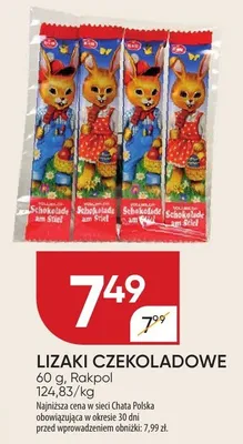 Lizaki czekoladowe promocja w Chata Polska