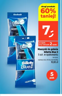 Maszynki do golenia Gillette Blue II 5-pak promocja w Dealz