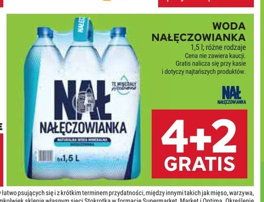 Woda mineralna niegazowana Nałęczowianka promocja w Stokrotka