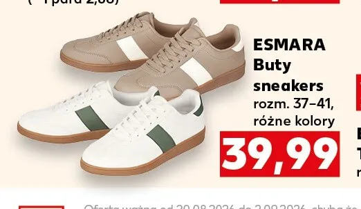 Buty sneakersy damskie Esmara promocja w Kaufland