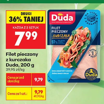 Filet pieczony z kurczaka Duda promocja w Biedronka