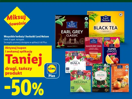 Herbata czarna Earl Grey Classic Lord Nelson promocja w Lidl
