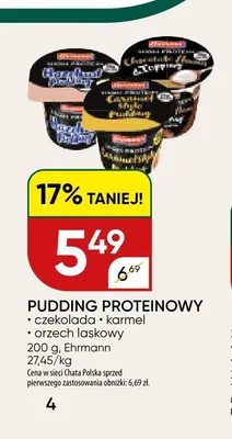 Pudding proteinowy karmel Ehrmann promocja w Chata Polska