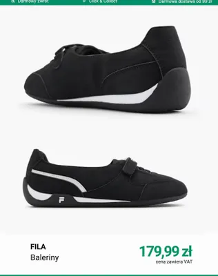 Baleriny Fila promocja w Deichmann