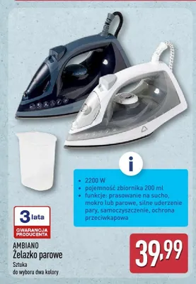 Żelazko parowe AMBIANO promocja w Aldi