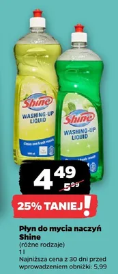 Płyn do mycia naczyń Shine promocja w Netto
