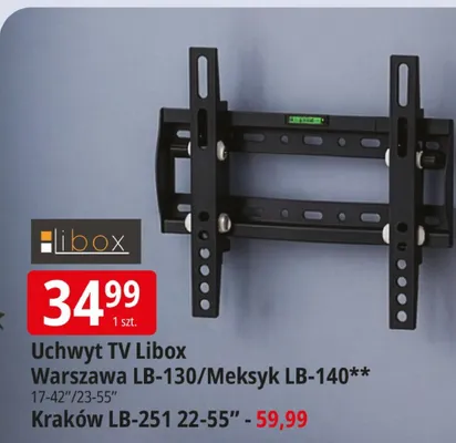 Uchwyt TV Libox Warszawa LB-130/Meksyk LB-140 17-42"/23-55" promocja w Leclerc