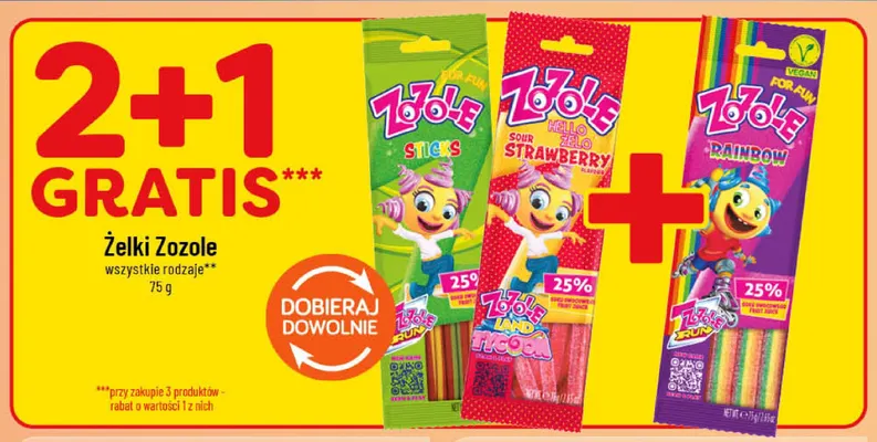 Żelki Zozole Hello Zelo Sour Strawberry promocja w POLOmarket