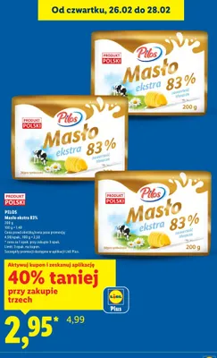 Masło ekstra 83% promocja w Lidl