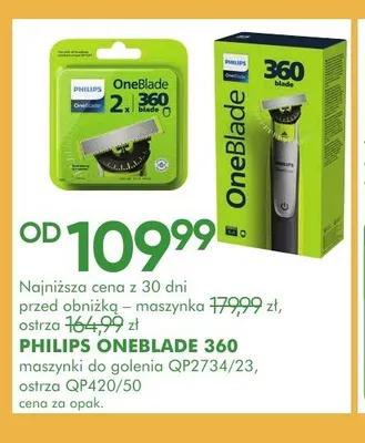 Ostrza do maszynki Philips OneBlade 360 QP420/50 2-pak promocja w Super-Pharm