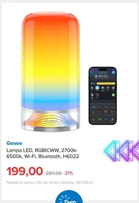 Lampa LED Govee Rgbicww H6022 promocja w Smyk