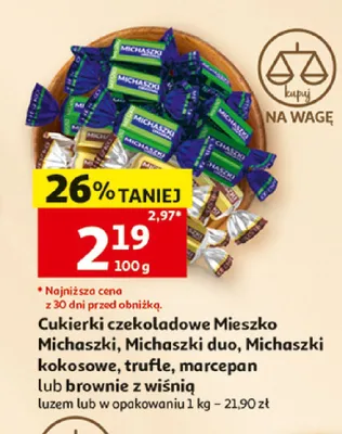 Cukierki czekoladowe Mieszko Michaszki duo promocja w Auchan