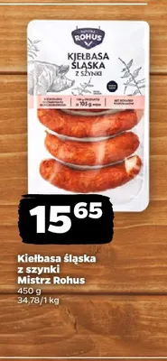 Kiełbasa śląska z szynki Mistrz Rohus promocja w Netto