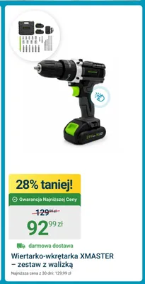Wiertarko-wkrętarka Xmaster zestaw z walizką promocja w ERLI