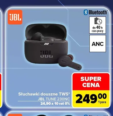 Słuchawki douszne Tws Jbl Tune 230NC promocja w Carrefour