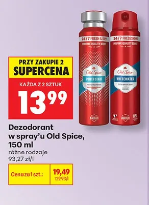 Dezodorant w spray'u Old Spice Power Start promocja w Biedronka