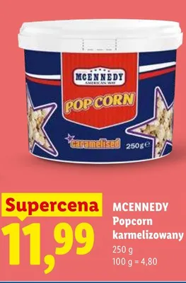 Popcorn karmelizowany MCENNEDY promocja w Lidl