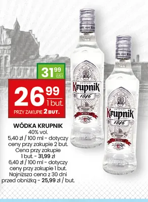 Wódka Krupnik 40% vol. promocja w Twój Market