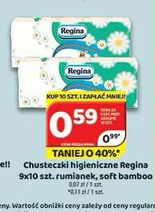 Chusteczki higieniczne Regina Soft Bamboo promocja w Delfin