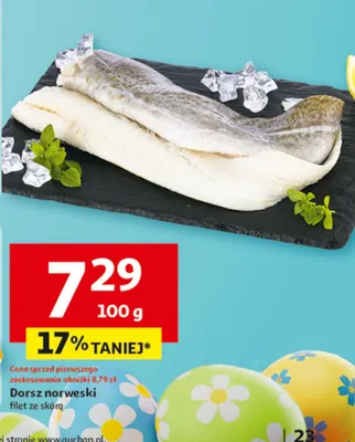 Dorsz norweski filet ze skórą promocja w Auchan