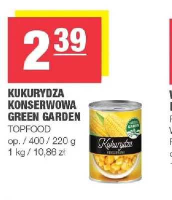 Kukurydza konserwowa Green Garden promocja w SPAR