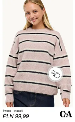 Sweter w paski C & A promocja w C&A
