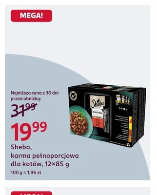 Karma pełnoporcjowa dla kotów Sheba Selection 12-pak promocja w Rossmann
