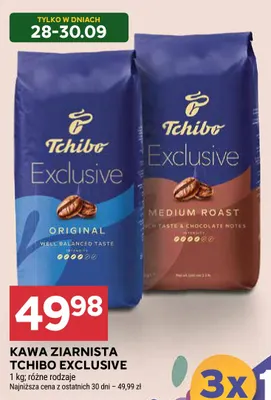 Kawa ziarnista Tchibo Exclusive Medium Roast promocja w Stokrotka