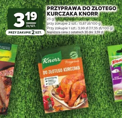 Przyprawa do złotego kurczaka Knorr promocja w Stokrotka
