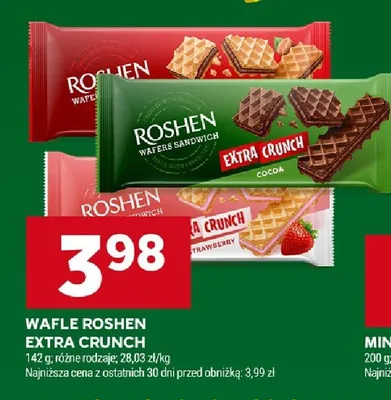 Wafle Extra Crunch, różne rodzaje promocja w Stokrotka