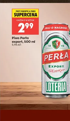 Piwo Perła export promocja w Biedronka