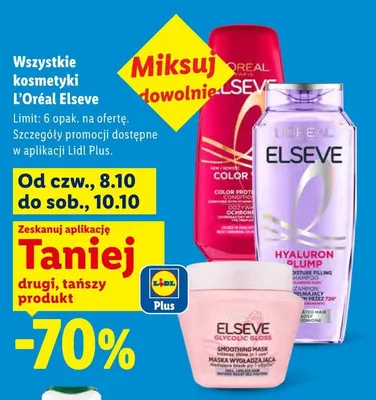 Szampon do włosów Hyaluron Plump L'Oréal Elseve promocja w Lidl