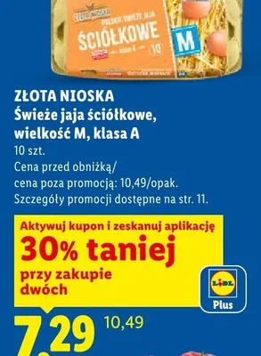Jaja ściółkowe, wielkość M, klasa A promocja w Lidl