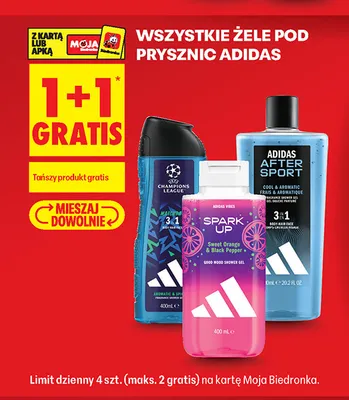 Żel pod prysznic Adidas Spark Up promocja w Biedronka