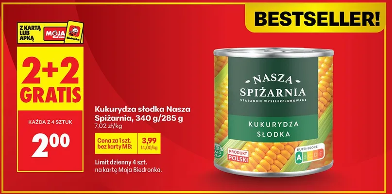 Kukurydza słodka promocja w Biedronka