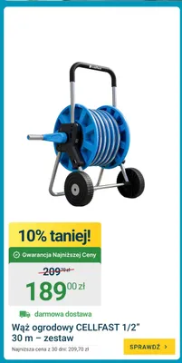 Zestaw wąż ogrodowy Cellfast 30 m promocja w ERLI