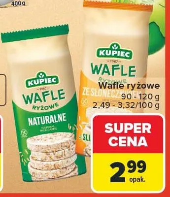 Wafle ryżowe naturalne promocja w Carrefour Market