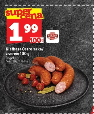 Kiełbasa z serem Pekpol promocja w TOPAZ