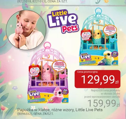 Zabawka Papużka w klatce Little Live Pets promocja w Smyk