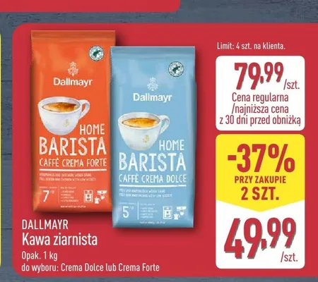 Kawa ziarnista Dallmayr Home Barista Crema Forte promocja w Aldi
