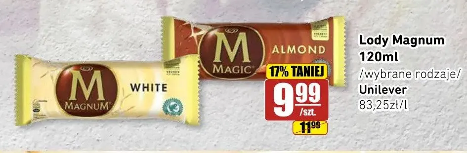 Lody Magnum Almond 120 ml promocja w API Market