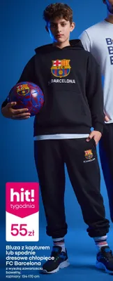Bluza z kapturem chłopięca FC Barcelona promocja w Pepco
