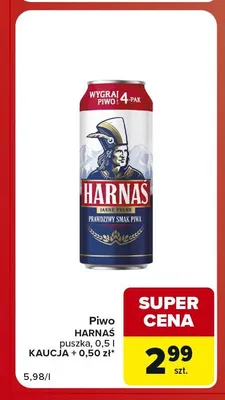 Piwo Harnaś promocja w Carrefour Market