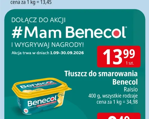Tłuszcz do smarowania Benecol promocja w Leclerc