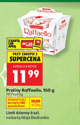 Praliny Raffaello promocja w Biedronka