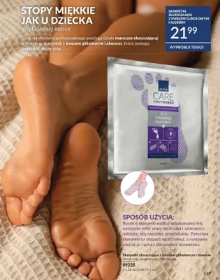 Skarpetki złuszczające z kwasem glikolowym i aloesem Avon Care Footworks 2-pak 20 ml promocja w AVON